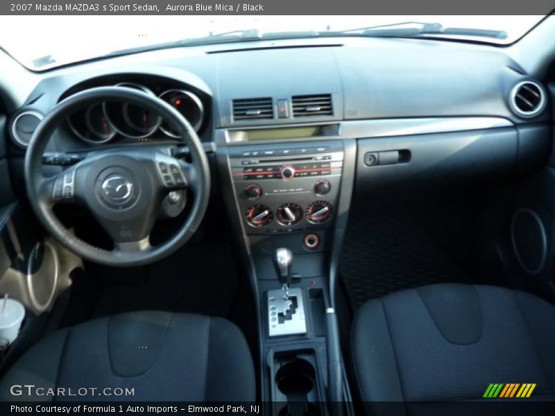 Aurora Blue Mica / Black 2007 Mazda MAZDA3 s Sport Sedan