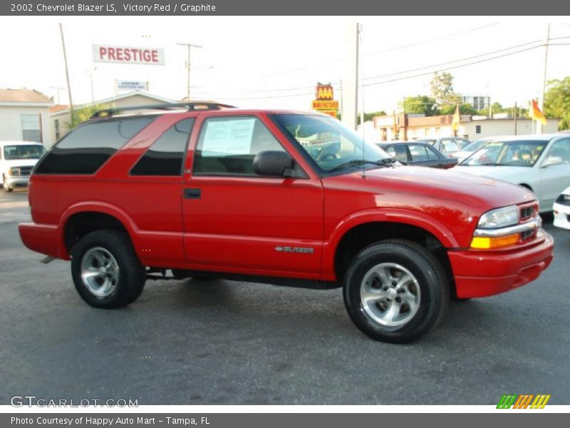 Victory Red / Graphite 2002 Chevrolet Blazer LS