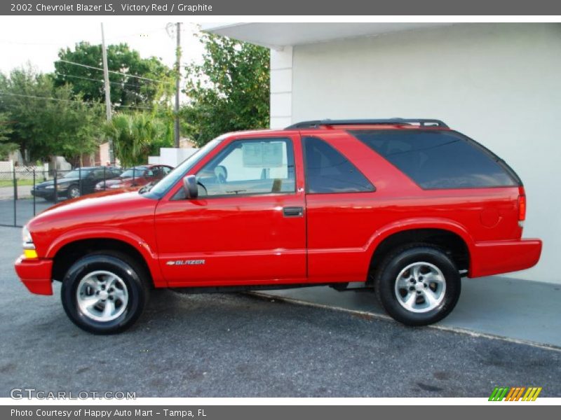 Victory Red / Graphite 2002 Chevrolet Blazer LS