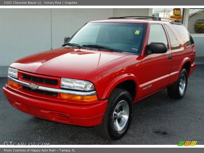 Victory Red / Graphite 2002 Chevrolet Blazer LS