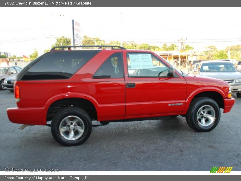 Victory Red / Graphite 2002 Chevrolet Blazer LS