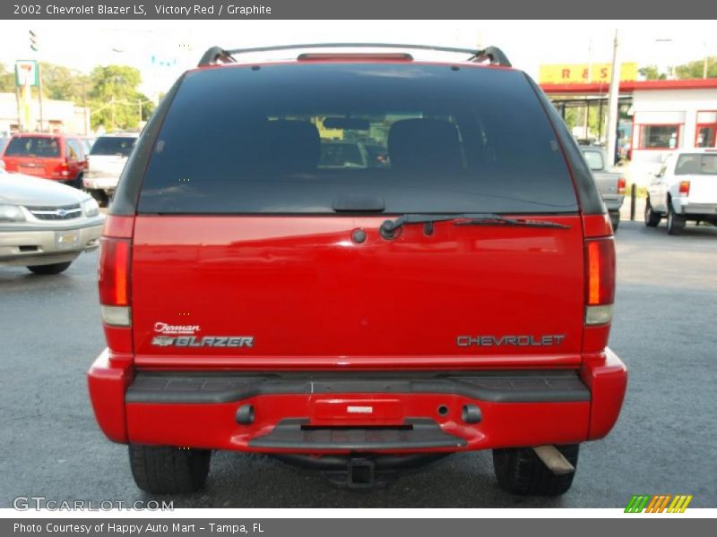 Victory Red / Graphite 2002 Chevrolet Blazer LS