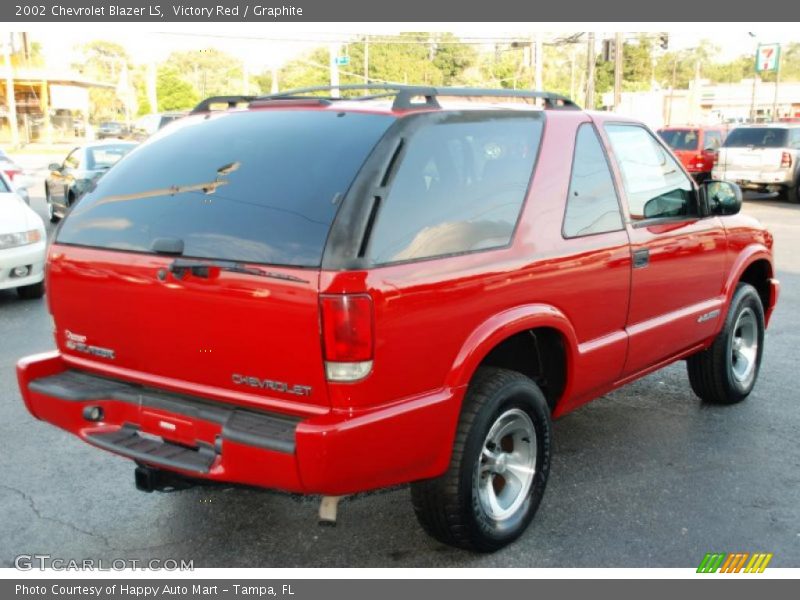Victory Red / Graphite 2002 Chevrolet Blazer LS
