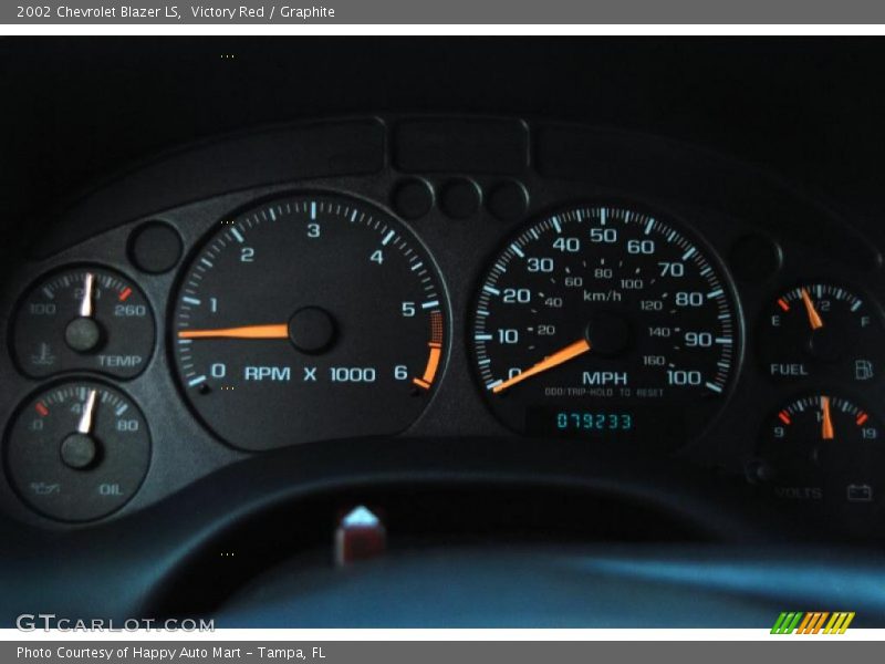 Victory Red / Graphite 2002 Chevrolet Blazer LS