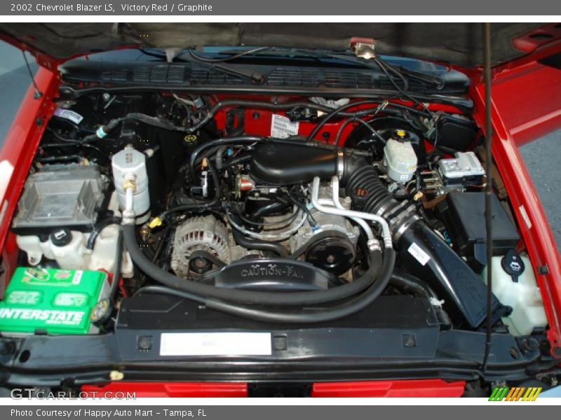 Victory Red / Graphite 2002 Chevrolet Blazer LS