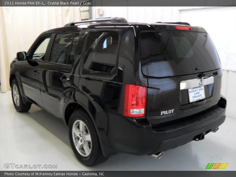 Crystal Black Pearl / Gray 2011 Honda Pilot EX-L