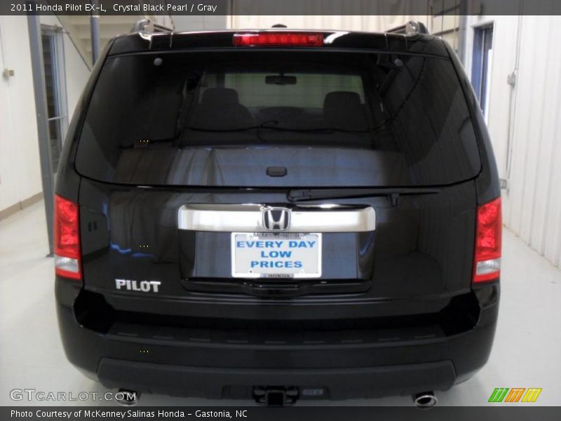 Crystal Black Pearl / Gray 2011 Honda Pilot EX-L