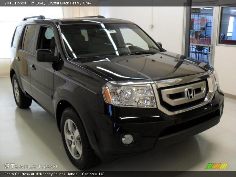 Crystal Black Pearl / Gray 2011 Honda Pilot EX-L