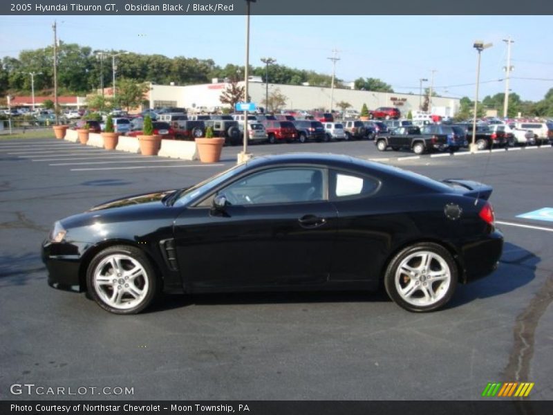 Obsidian Black / Black/Red 2005 Hyundai Tiburon GT