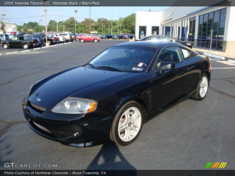 Obsidian Black / Black/Red 2005 Hyundai Tiburon GT