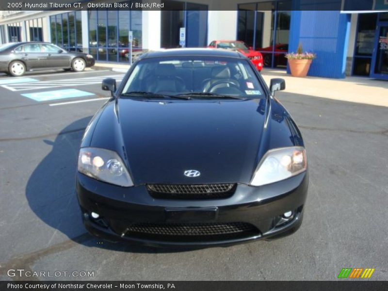 Obsidian Black / Black/Red 2005 Hyundai Tiburon GT