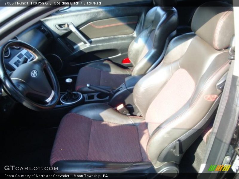 Obsidian Black / Black/Red 2005 Hyundai Tiburon GT