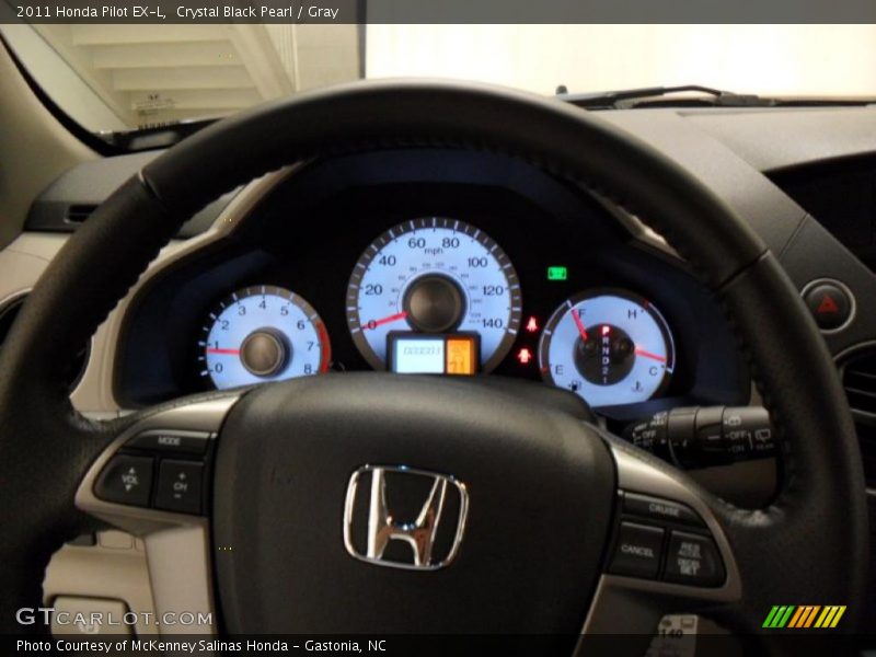 Crystal Black Pearl / Gray 2011 Honda Pilot EX-L