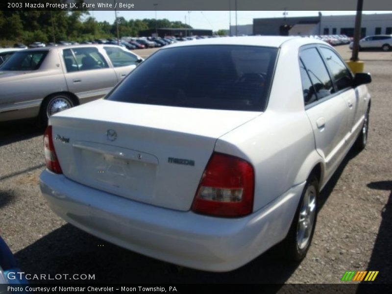Pure White / Beige 2003 Mazda Protege LX