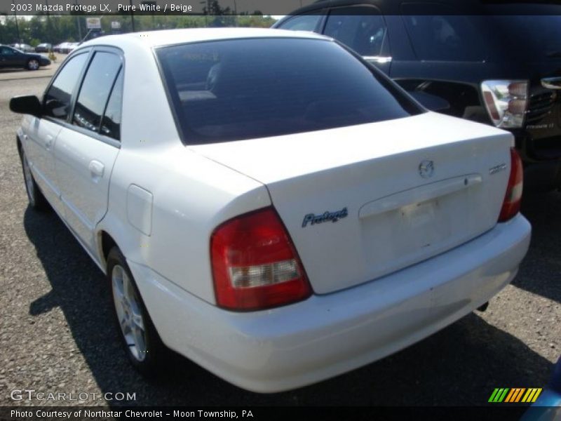 Pure White / Beige 2003 Mazda Protege LX