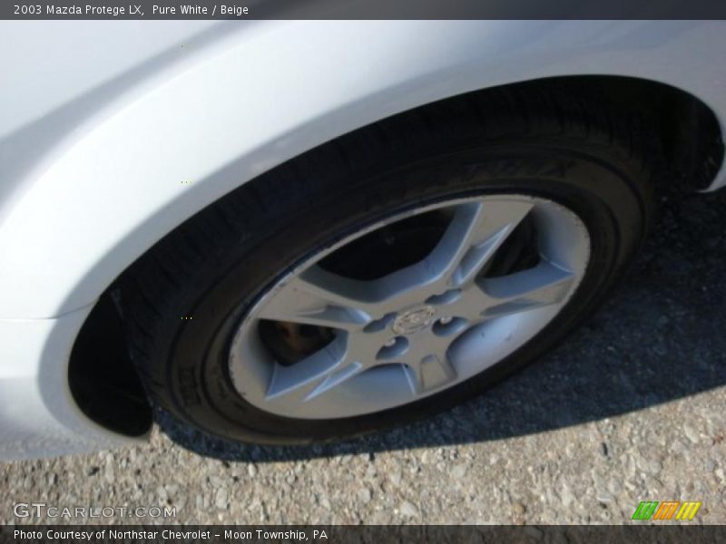 Pure White / Beige 2003 Mazda Protege LX
