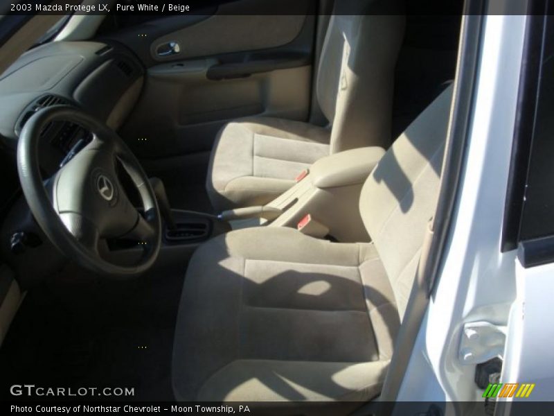 Pure White / Beige 2003 Mazda Protege LX