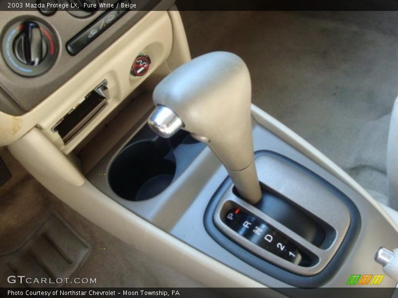Pure White / Beige 2003 Mazda Protege LX