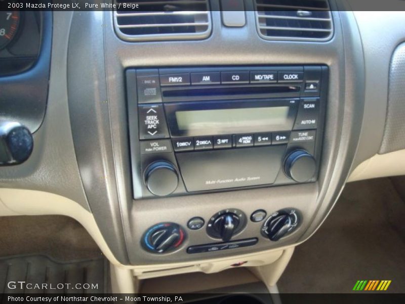 Pure White / Beige 2003 Mazda Protege LX