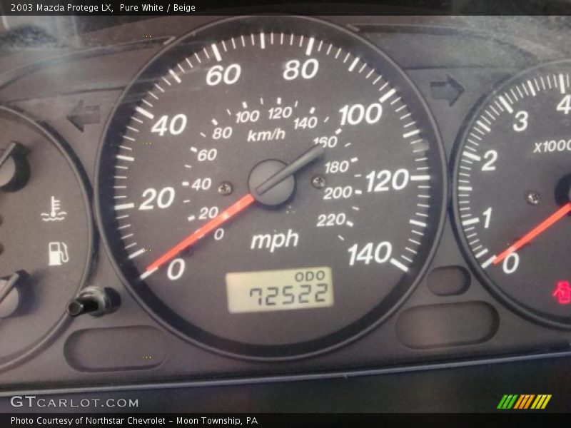 Pure White / Beige 2003 Mazda Protege LX