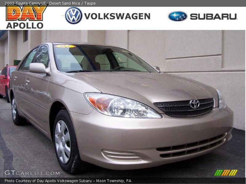 Desert Sand Mica / Taupe 2003 Toyota Camry LE