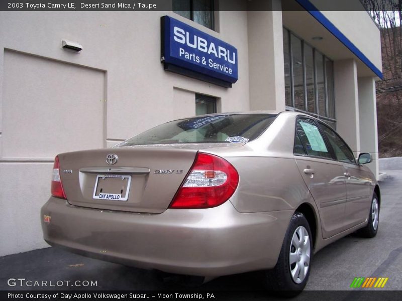 Desert Sand Mica / Taupe 2003 Toyota Camry LE