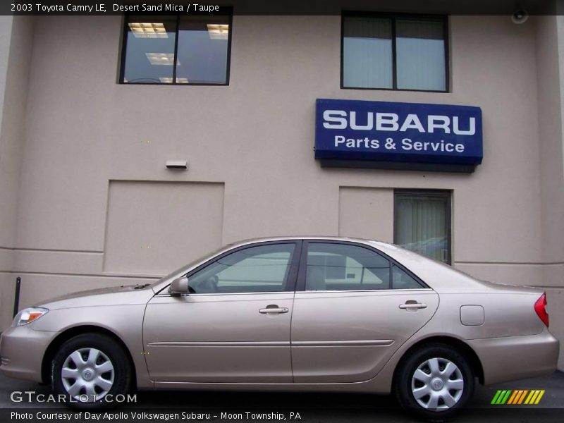 Desert Sand Mica / Taupe 2003 Toyota Camry LE