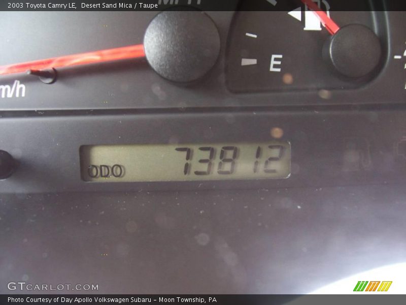 Desert Sand Mica / Taupe 2003 Toyota Camry LE