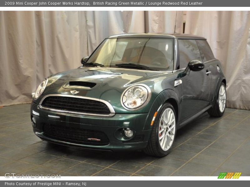 British Racing Green Metallic / Lounge Redwood Red Leather 2009 Mini Cooper John Cooper Works Hardtop