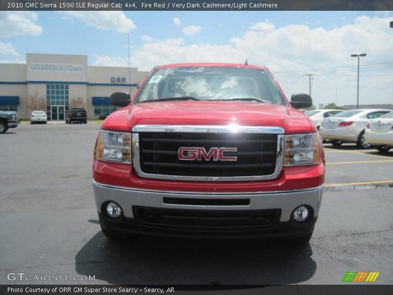Fire Red / Very Dark Cashmere/Light Cashmere 2010 GMC Sierra 1500 SLE Regular Cab 4x4
