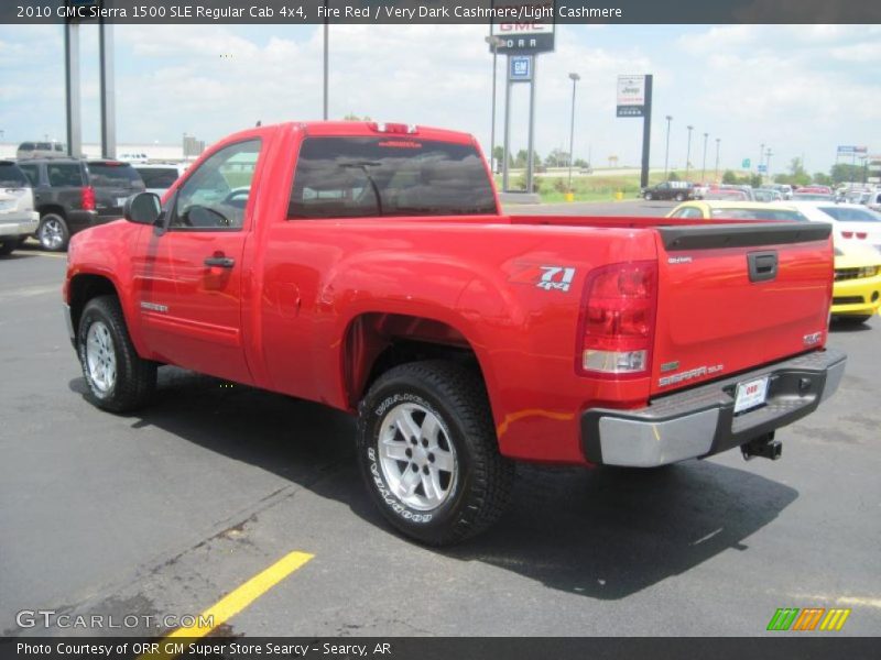 Fire Red / Very Dark Cashmere/Light Cashmere 2010 GMC Sierra 1500 SLE Regular Cab 4x4