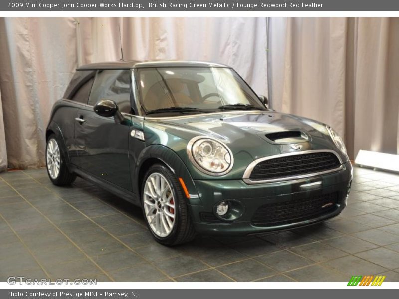 British Racing Green Metallic / Lounge Redwood Red Leather 2009 Mini Cooper John Cooper Works Hardtop