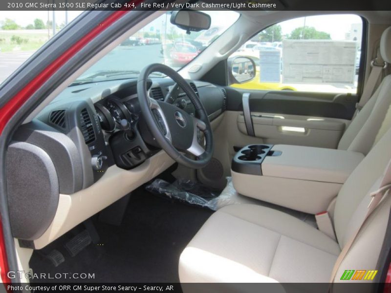 Fire Red / Very Dark Cashmere/Light Cashmere 2010 GMC Sierra 1500 SLE Regular Cab 4x4