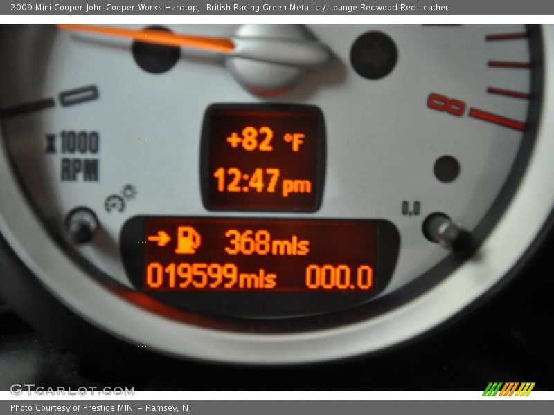 British Racing Green Metallic / Lounge Redwood Red Leather 2009 Mini Cooper John Cooper Works Hardtop