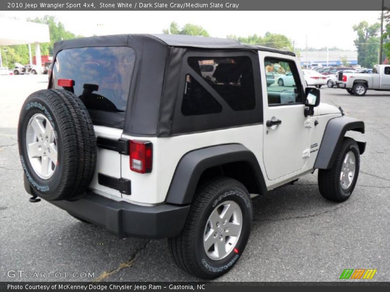 Stone White / Dark Slate Gray/Medium Slate Gray 2010 Jeep Wrangler Sport 4x4