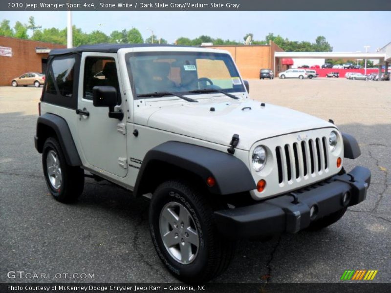 Stone White / Dark Slate Gray/Medium Slate Gray 2010 Jeep Wrangler Sport 4x4