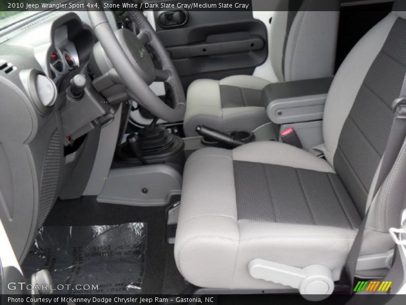 Stone White / Dark Slate Gray/Medium Slate Gray 2010 Jeep Wrangler Sport 4x4