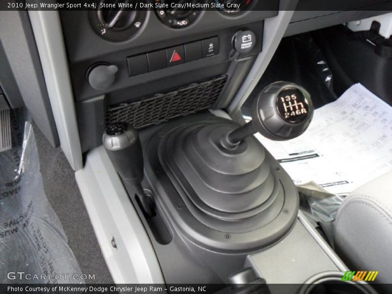 Stone White / Dark Slate Gray/Medium Slate Gray 2010 Jeep Wrangler Sport 4x4