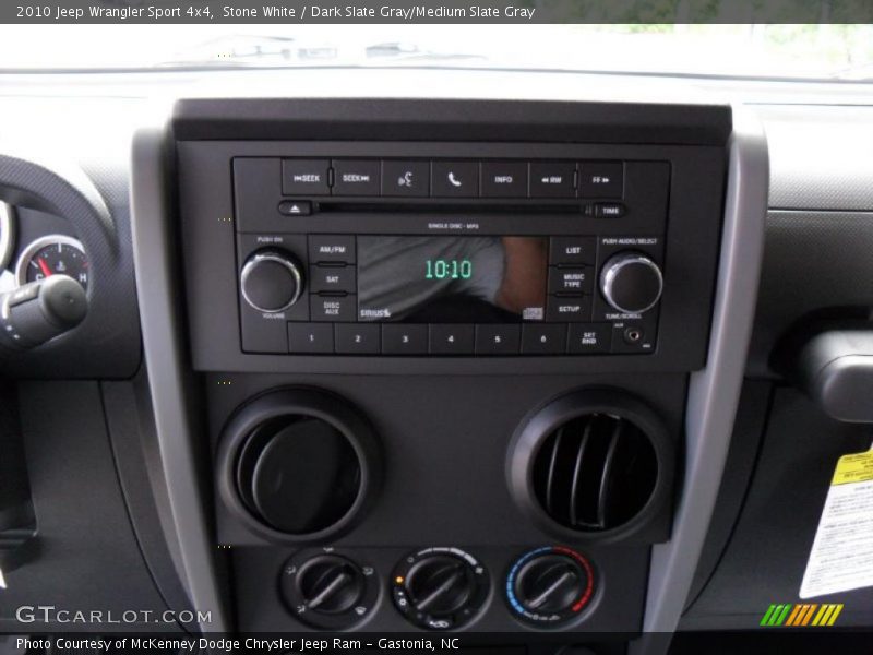 Stone White / Dark Slate Gray/Medium Slate Gray 2010 Jeep Wrangler Sport 4x4