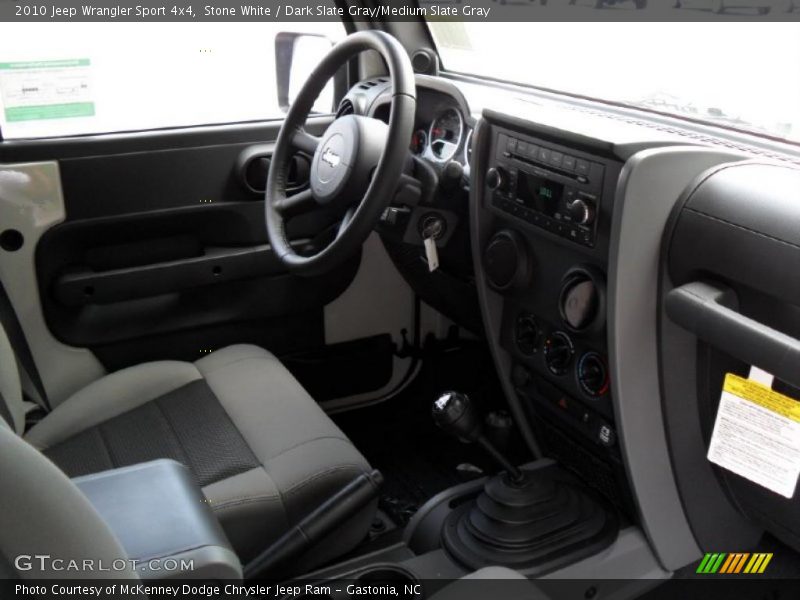 Stone White / Dark Slate Gray/Medium Slate Gray 2010 Jeep Wrangler Sport 4x4