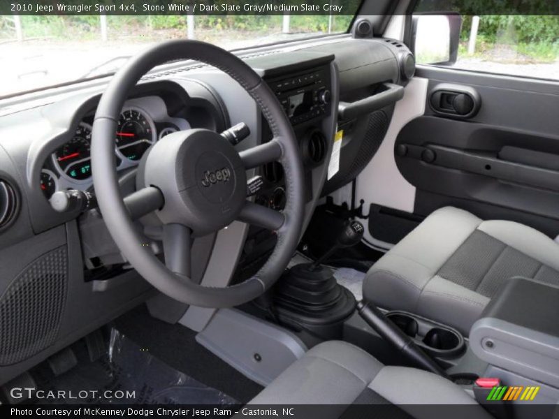Stone White / Dark Slate Gray/Medium Slate Gray 2010 Jeep Wrangler Sport 4x4