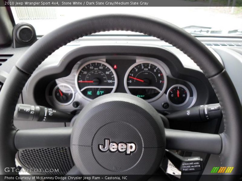 Stone White / Dark Slate Gray/Medium Slate Gray 2010 Jeep Wrangler Sport 4x4