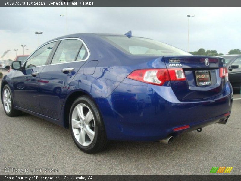 Vortex Blue Pearl / Taupe 2009 Acura TSX Sedan