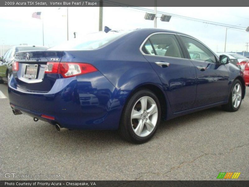 Vortex Blue Pearl / Taupe 2009 Acura TSX Sedan