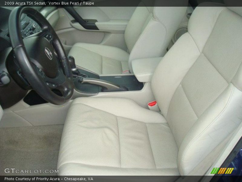 Vortex Blue Pearl / Taupe 2009 Acura TSX Sedan