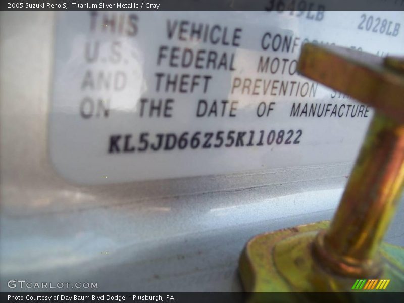 Titanium Silver Metallic / Gray 2005 Suzuki Reno S