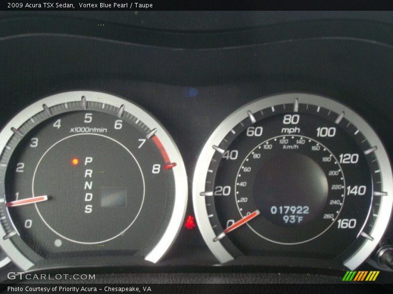 Vortex Blue Pearl / Taupe 2009 Acura TSX Sedan