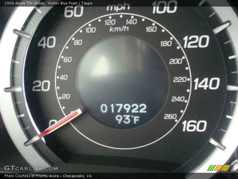 Vortex Blue Pearl / Taupe 2009 Acura TSX Sedan