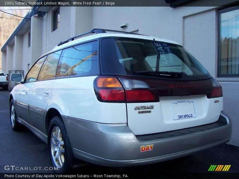 White Frost Pearl / Beige 2001 Subaru Outback Limited Wagon