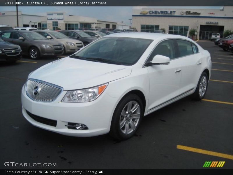 Summit White / Cocoa/Cashmere 2011 Buick LaCrosse CXL